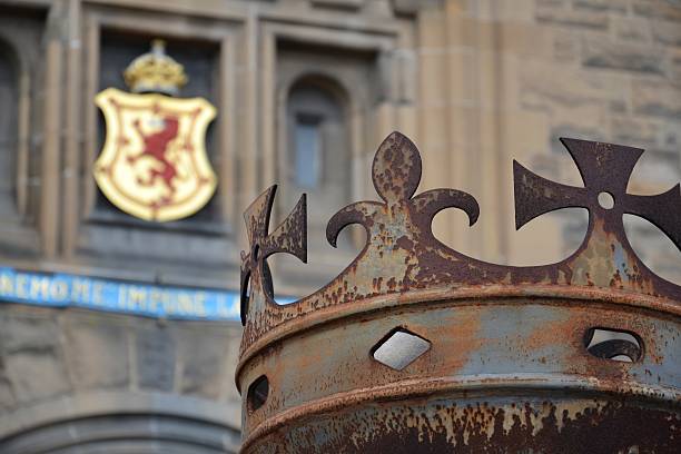 Crown in front of the Edinburgh Castle, Scotland, UK