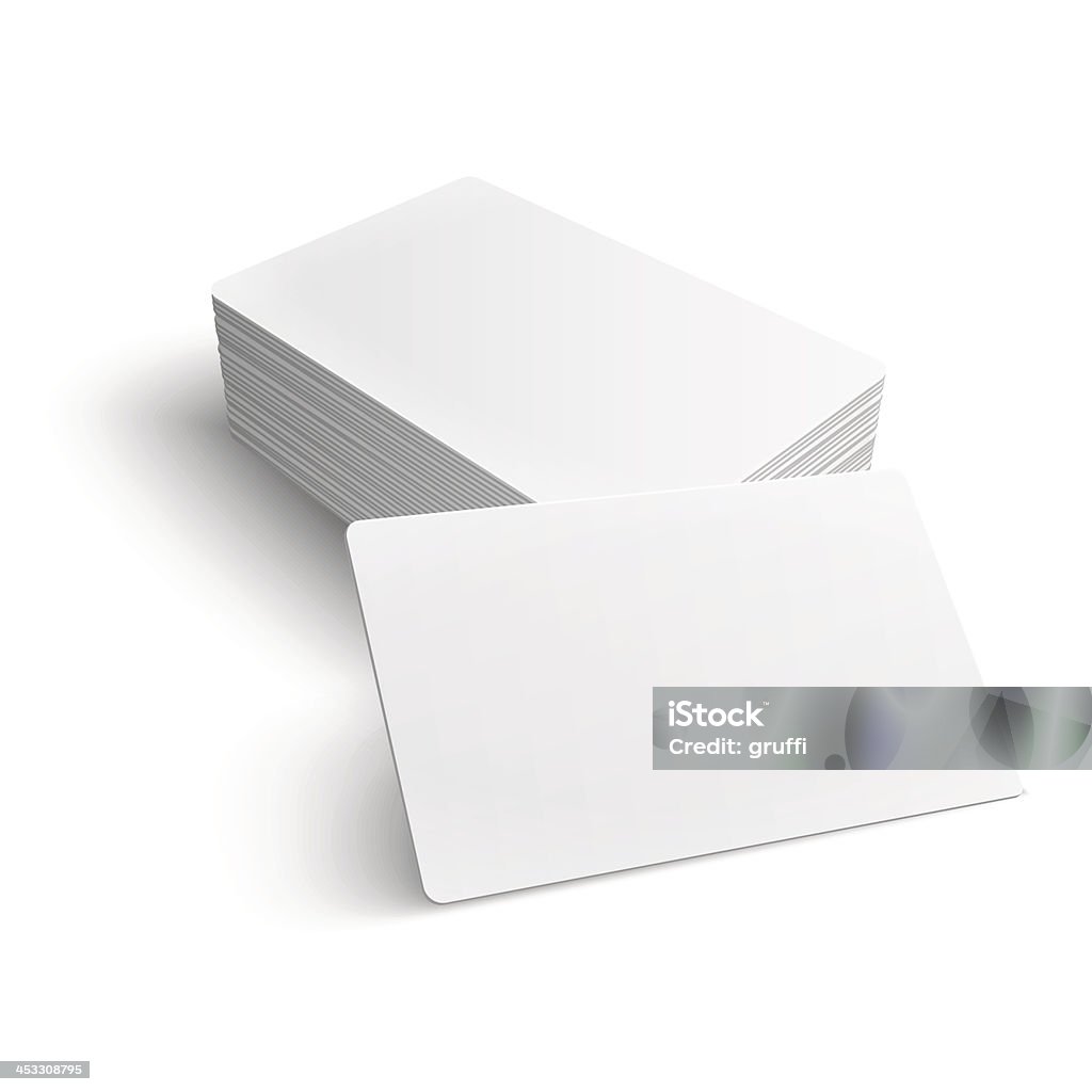 Stack of blank business card. Stack of blank business card on white background with soft shadows. Vector illustration. EPS10. Business Card stock vector