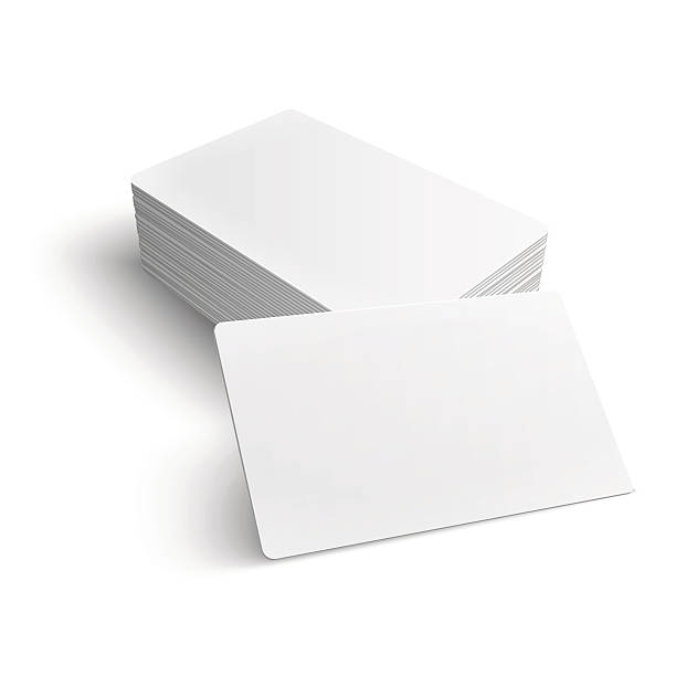 Stack of blank business card. Stack of blank business card on white background with soft shadows. Vector illustration. EPS10. business cards templates stock illustrations