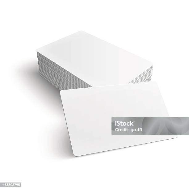 Stack Of Blank Business Card Stock Illustration - Download Image Now - Business Card, Template, Stack