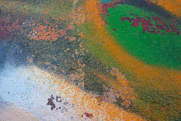 istock Colorful abstract detail of a spray painted surface 453309095