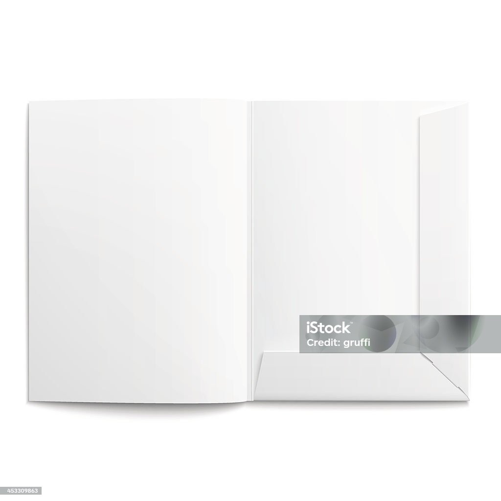 Empty Open File White Empty Open Folder Stock Illustration - Download Image Now - File ...