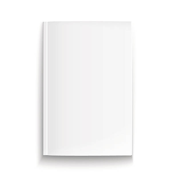 ilustrações de stock, clip art, desenhos animados e ícones de modelo de revista em branco, com sombras suaves. - book book cover blank paperback