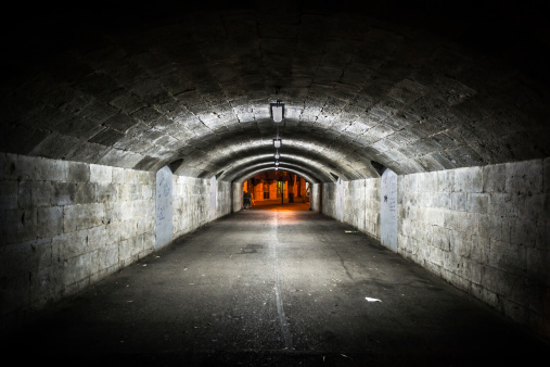 Tunnel passage to the main square (Casemates) in Gibraltar