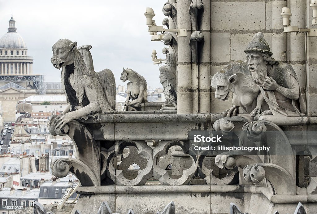 Gargoyles On Notre Dame Cathedral In Paris Stock Photo Download Image