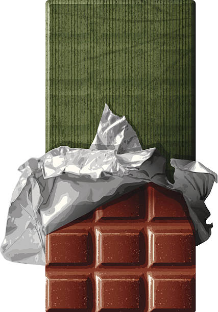 milk chocolate bar - çikolatalı bar illüstrasyonlar stock illustrations