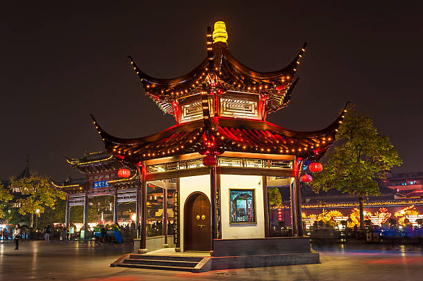 The pavilion at night in Confucian Temple, Nanjing