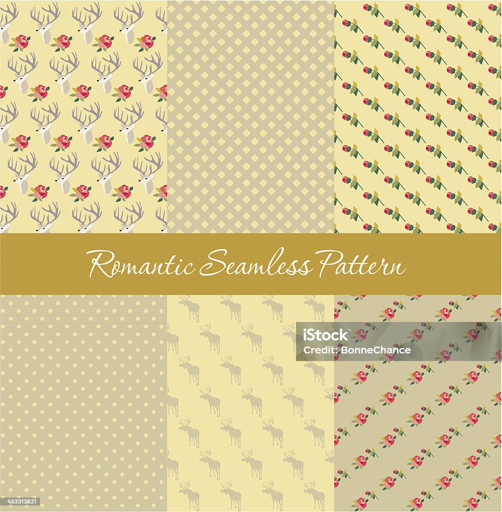 Romantic Style Pattern Romantic Pattern Set Stock Illustration - Download Image Now ...
