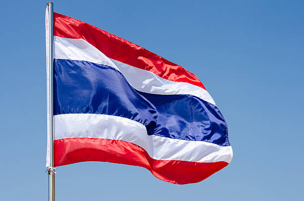 istock thailand flag with nice sky on flagstaff 453314379