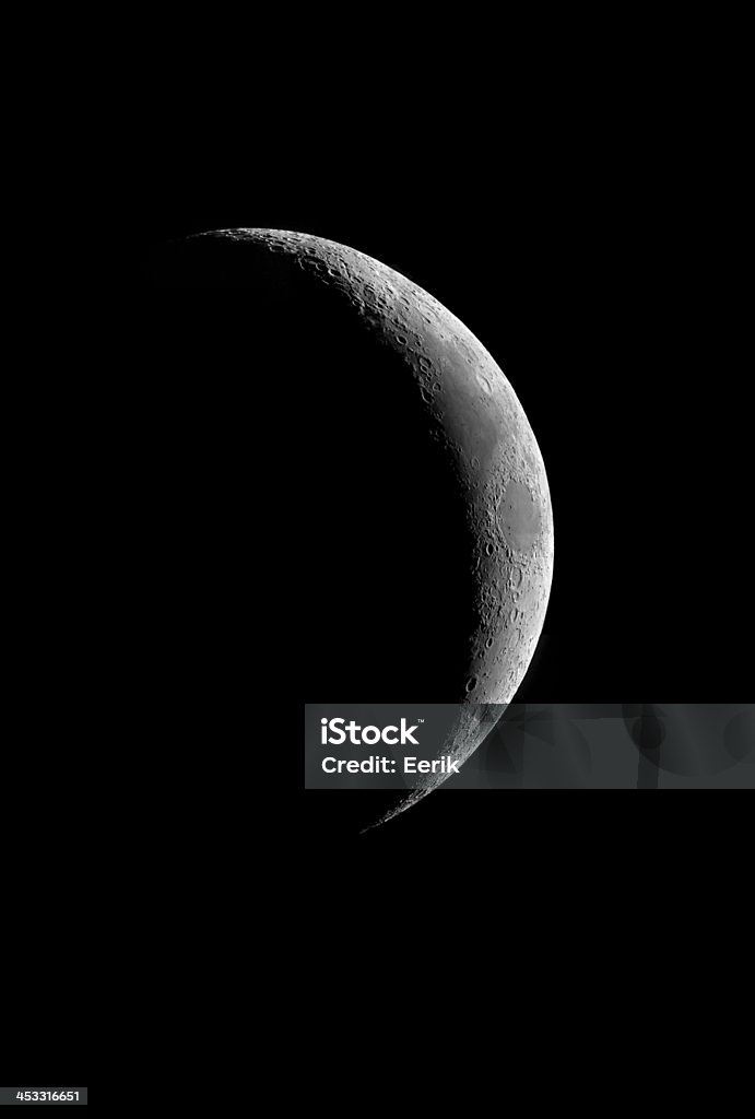 Crescent Moon - Lizenzfrei Astronomie Stock-Foto