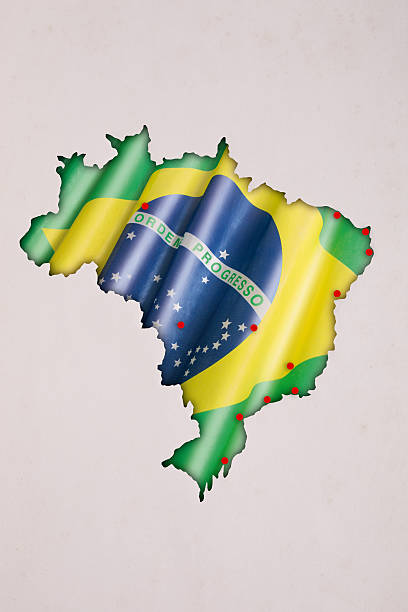 istock Brazil 2014 map of soccer championship 453318289