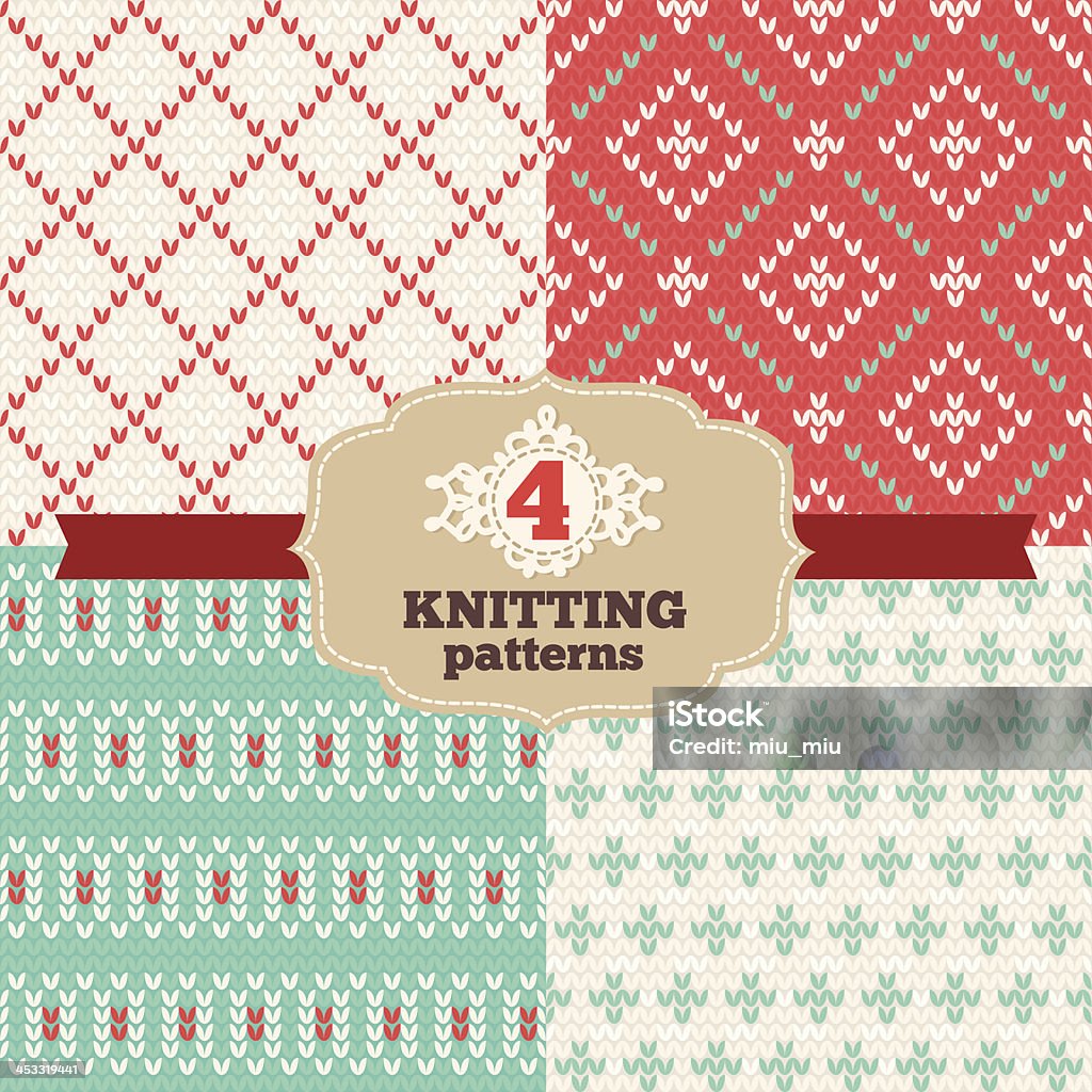 Set of knitting patterns More illustrations: Art And Craft stock vector