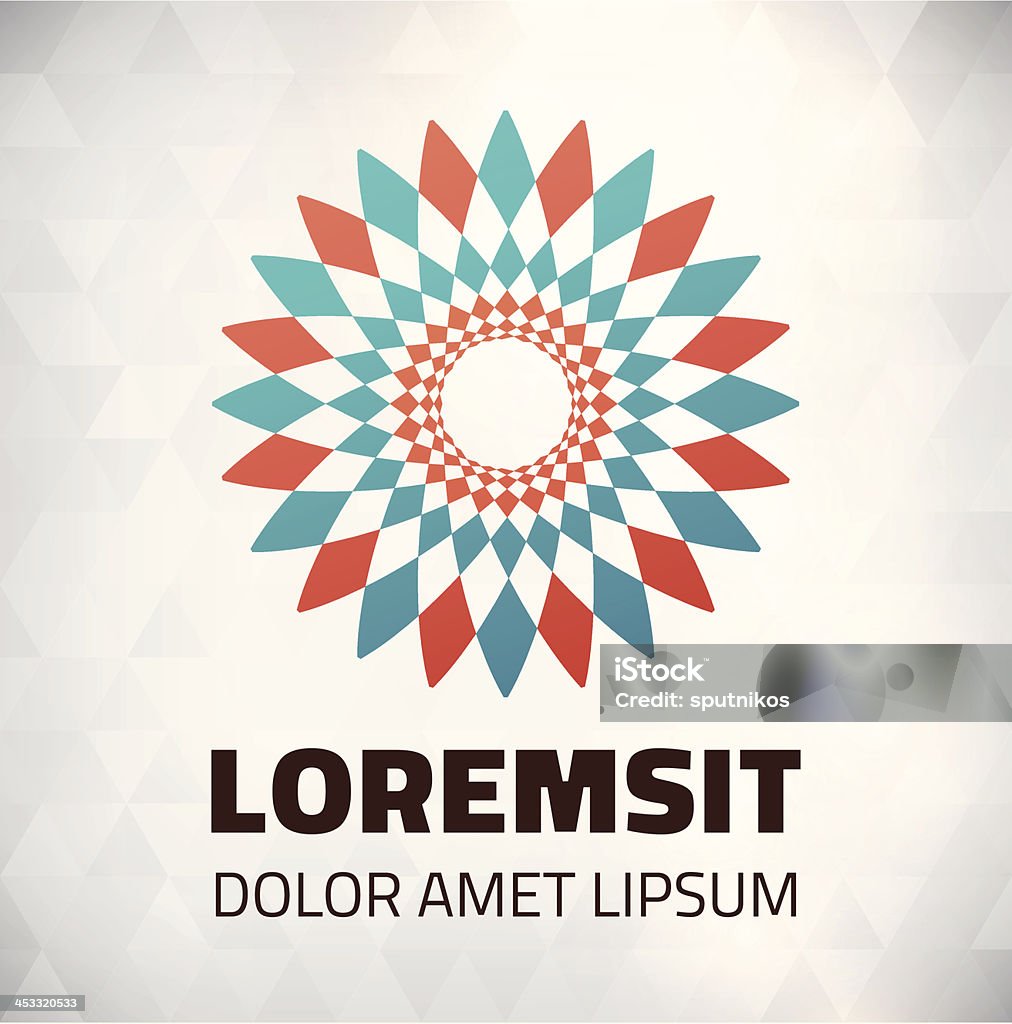 Modelo de logotipo de forma de estrela Flor - Royalty-free Abstrato arte vetorial