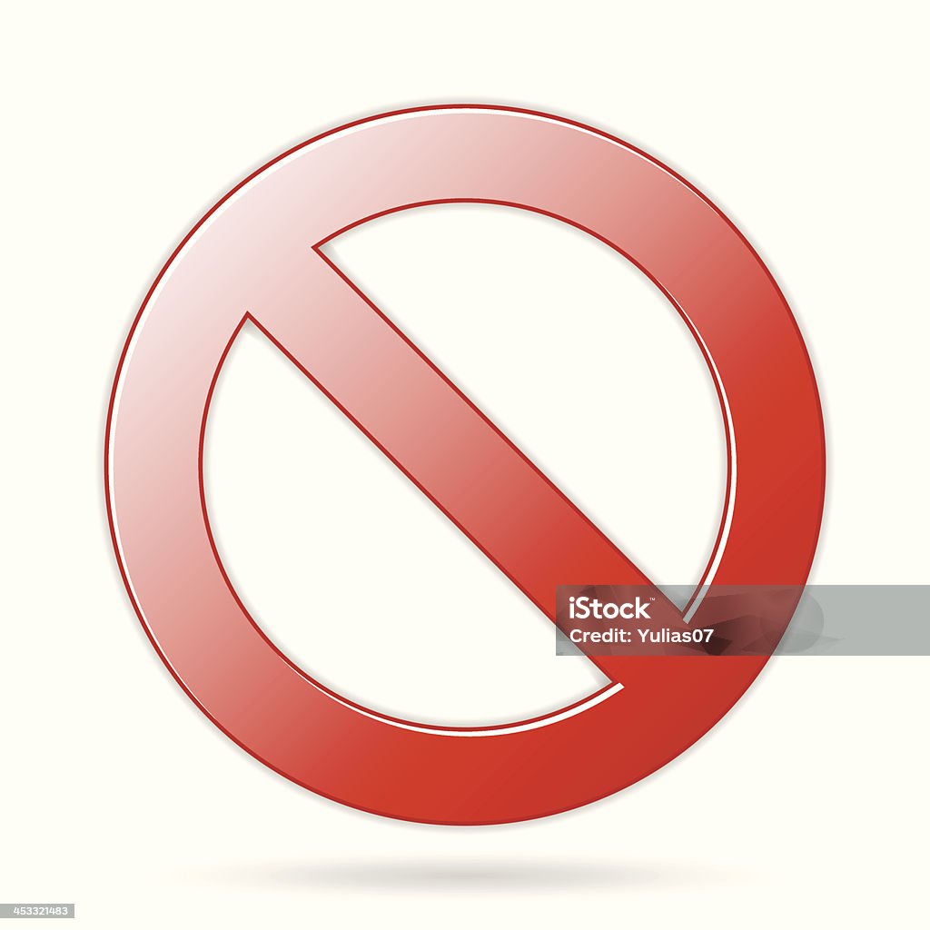 Prohibition Sign Alertness stock vector
