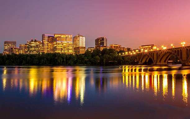 istock Night view of Arlington skyline 453381677