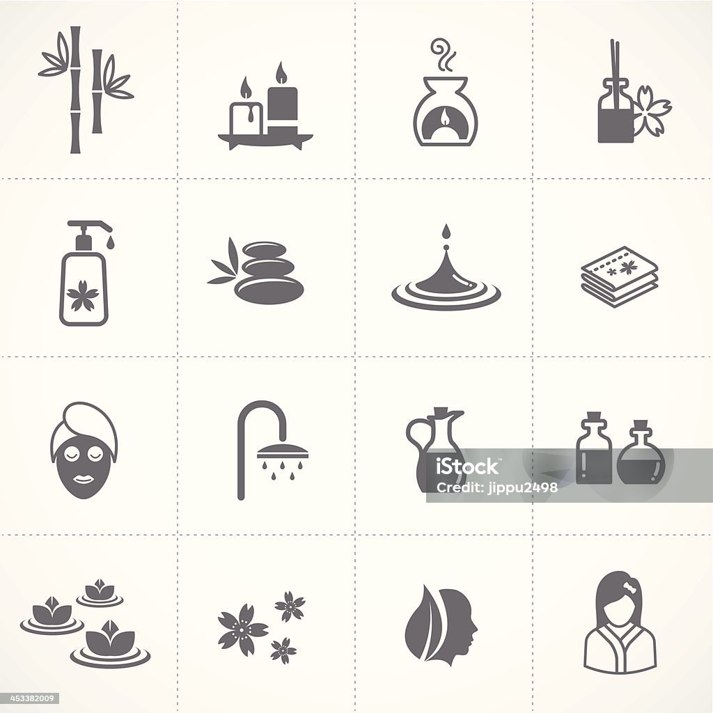 Spa icons set pen tools, pathfinder Adult stock vector