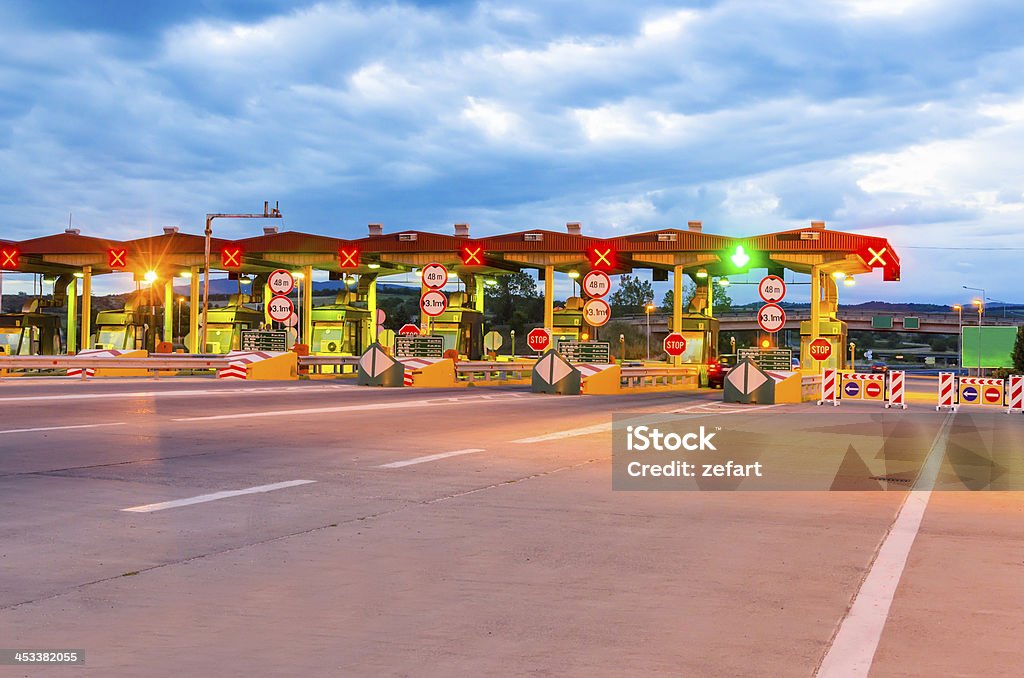 toll station, highway and vehicle toll booth station Awe Stock Photo