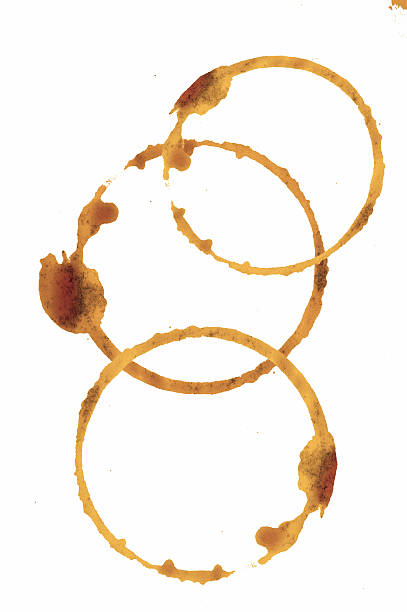 istock Coffee cup rings isolated on a white background. 453386575