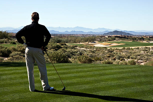 istock Male Golfer Waiting on Tee Box 453396585