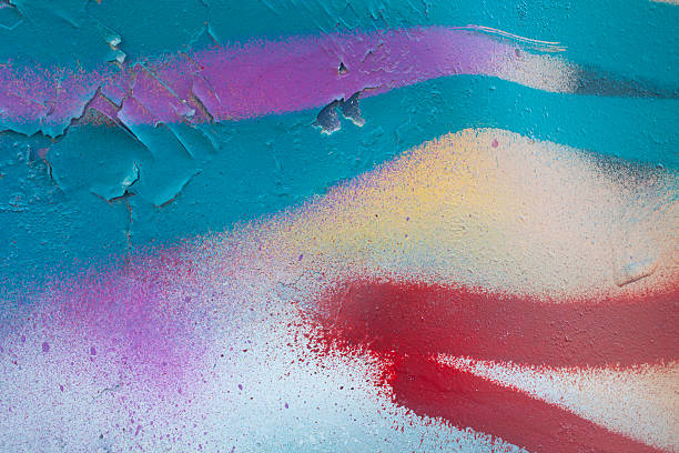 istock Colorful abstract detail of a spray painted surface 453402671