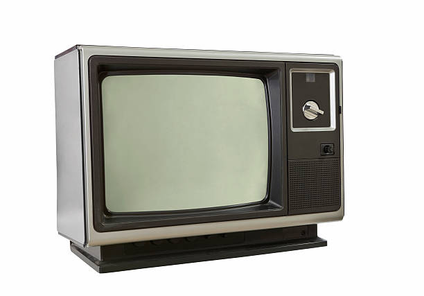 istock Vintage 1970's Television Isolated on White 453403853