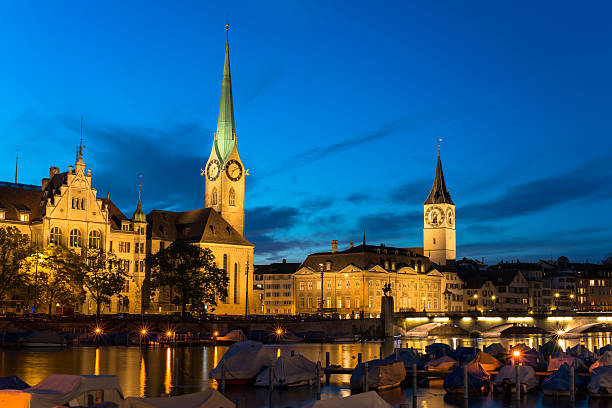 istock Zurich Skyline and River Limmat in the Evening 453405345