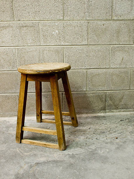 istock old wood  stool cement block floor dirty 453405663