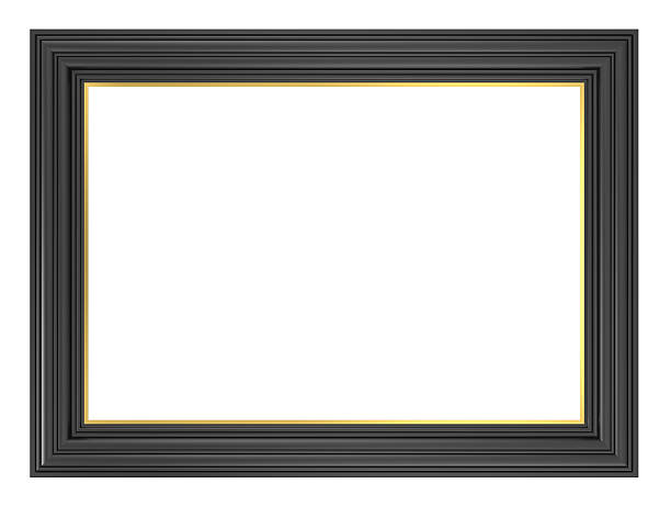 marco negro aislado sobre fondo blanco. - wood texture audio fotografías e imágenes de stock