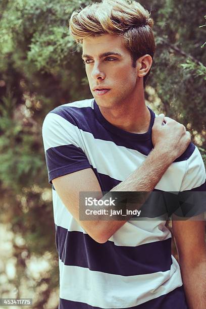 Attractive Young Handsome Man Model Of Fashion In Urban Background Stock Photo - Download Image Now