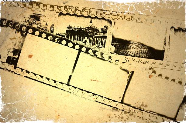 istock Vintage film strips background 453411999