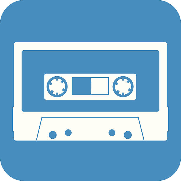 Cassette Icon Vector illustration of a cassette tape icon. mixtape stock illustrations