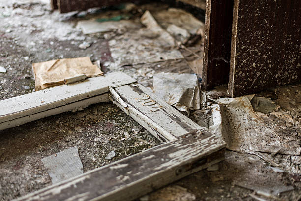 istock Derelict remains of a door (Pripyat/Chernobyl) 453413271
