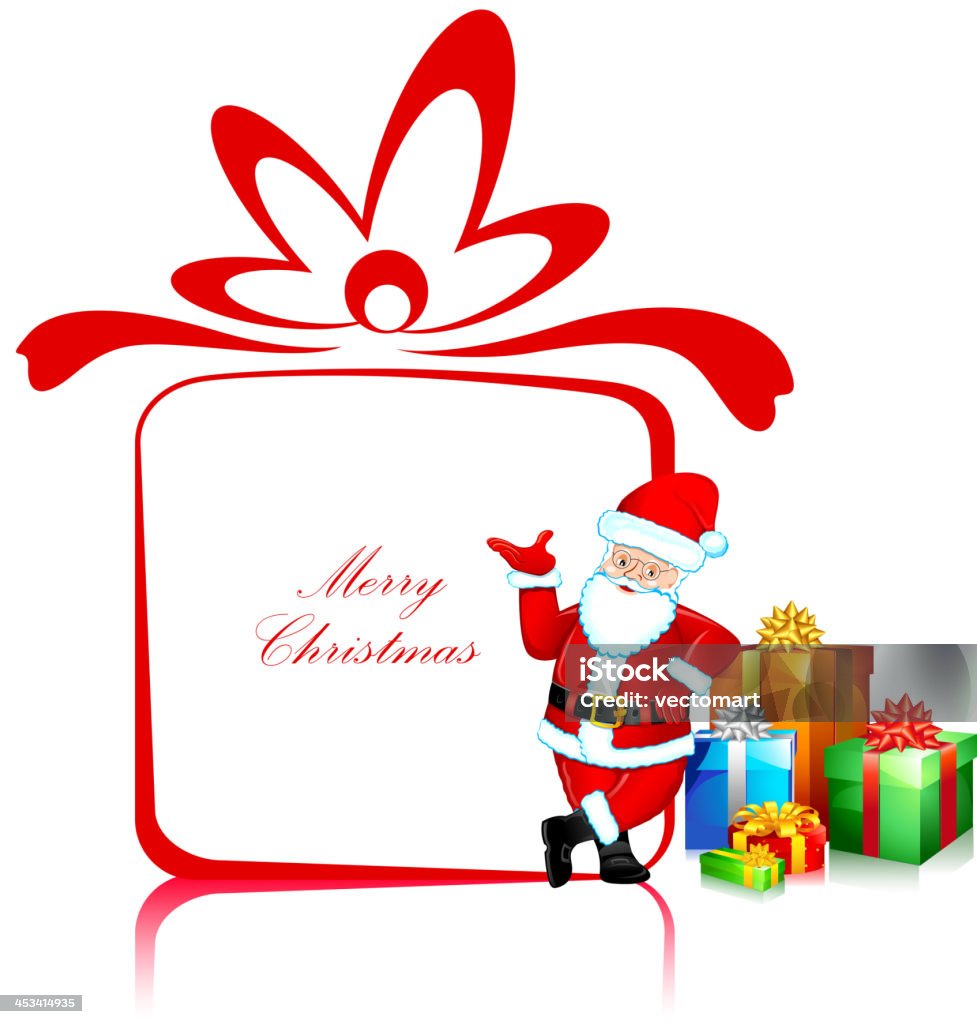Santa avec des cadeaux de Noël - clipart vectoriel de Adulte libre de droits