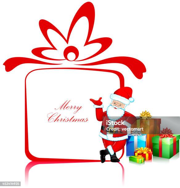 Санта С Рождественские Подарки — стоковая векторная графика и другие изображения на тему Борода - Борода, Векторная графика, Веселье