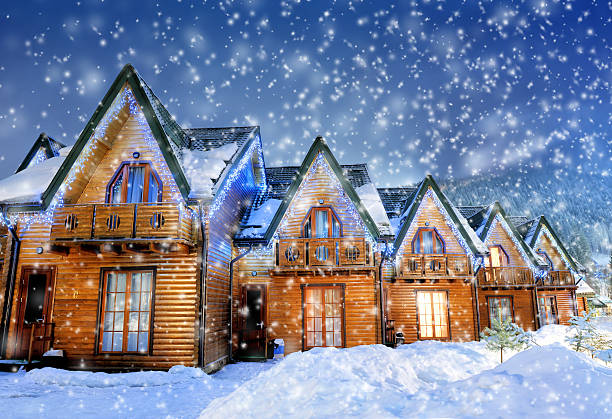 istock Night Christmas House 453416881