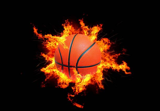 istock Basketball in Flames 453420753