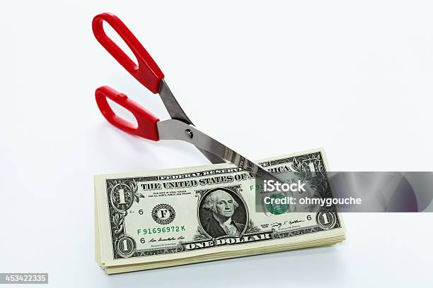 Scissors Cutting Money Stock Photo - Download Image Now - Abundance, Agreement, Alimony