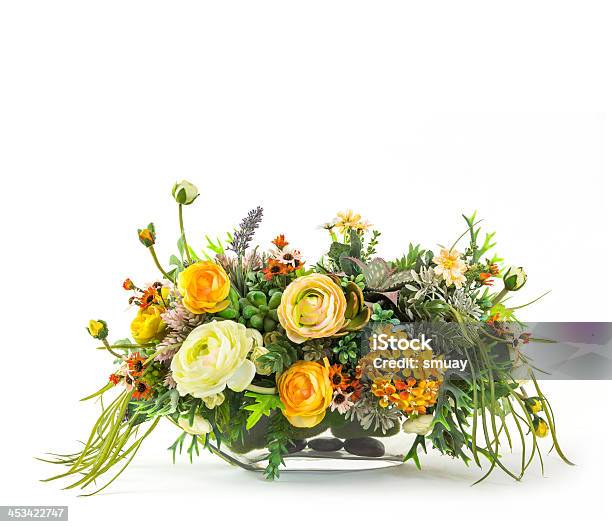 Bouquet Of Flowers In Glass Vase Stock Photo - Download Image Now - Birthday, Congratulating, Flower