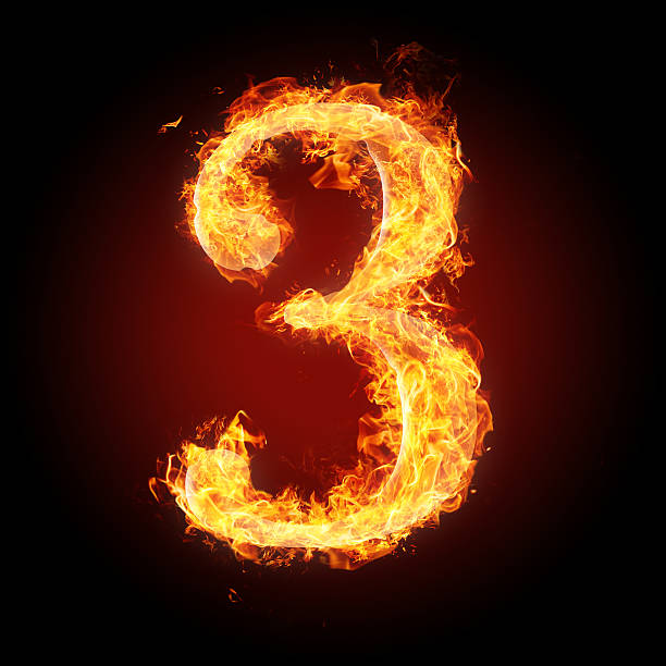 istock Fonts, numbers and symbols in fire for different purposes 453423343