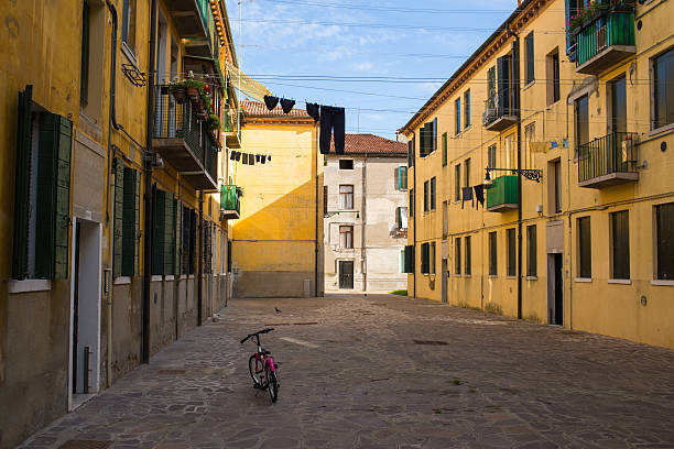 istock Lonely bicycle on the streets of Guidecca, Venice 453426169