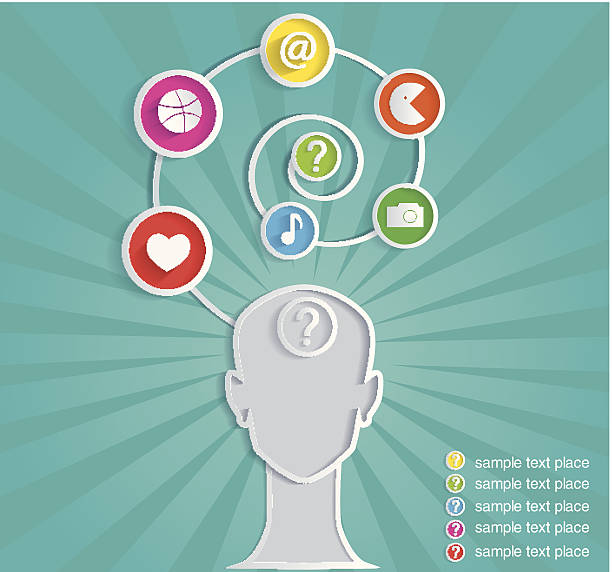 Social symbol of person in mass media network. Infographic. vector art illustration