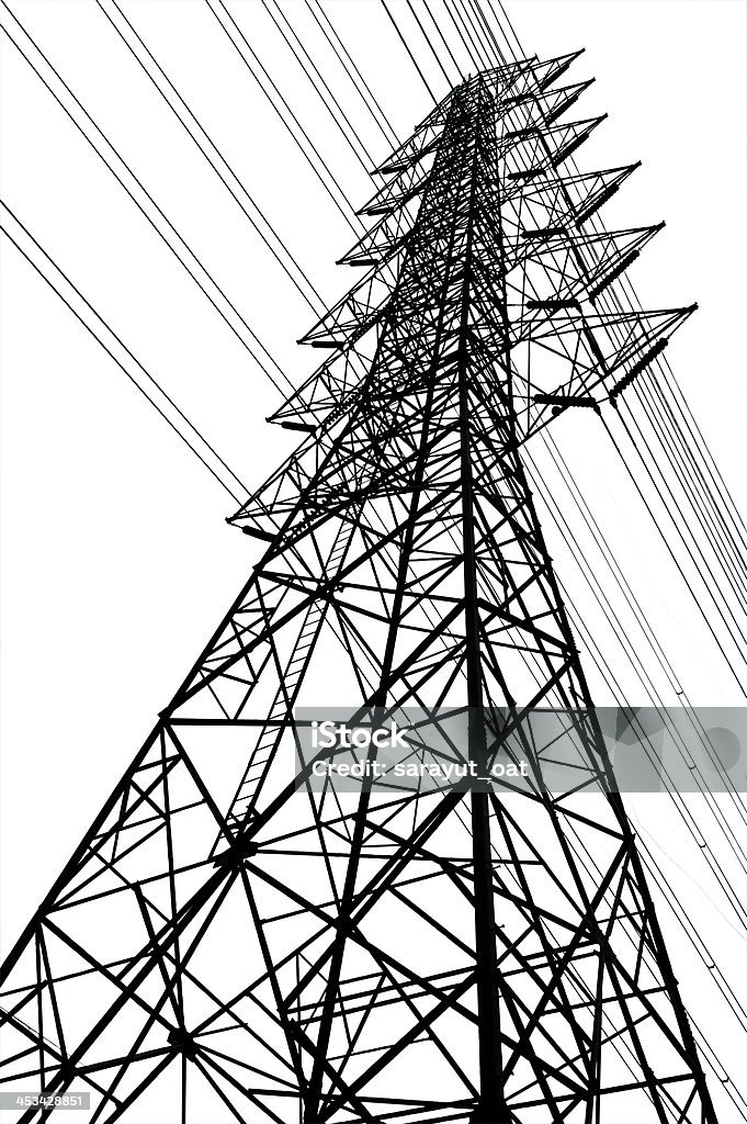 Negro De Torre De Alta Tensión Con Aislar Fondo Blanco Foto de stock y más banco de imágenes de Aire libre - iStock Negro De Torre De Alta Tensión Con Aislar Fondo Blanco Foto de stock y más banco de imágenes de Aire libre - iStock
