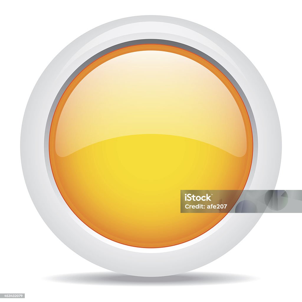 popular color anaranjado botón 3d vector web - Ilustración de stock de Brillante libre de derechos