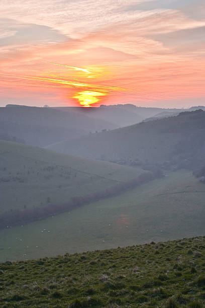 Melbury Down Melbury Down in Dorset. blackmore vale stock pictures, royalty-free photos & images