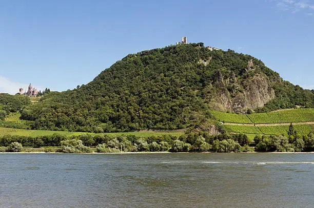 Drachenfels and Schloss Drachenburg in Königswinter near Bonn, Germany