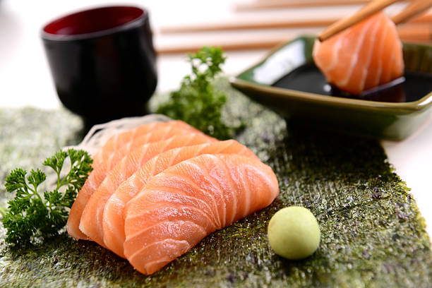 istock Japanese food - Salmon Sashimi 453442729