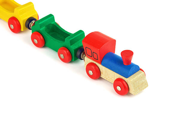 istock Wooden colorful toy train 453446263