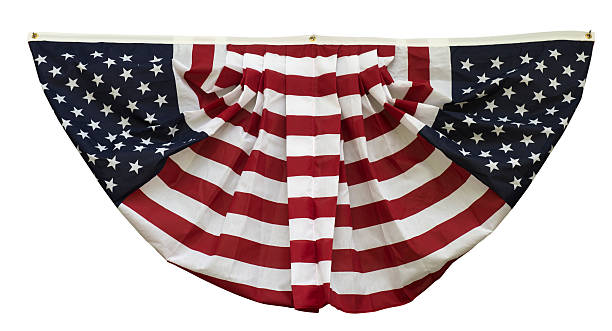 istock Red, white and blue flag swag banner 453448395