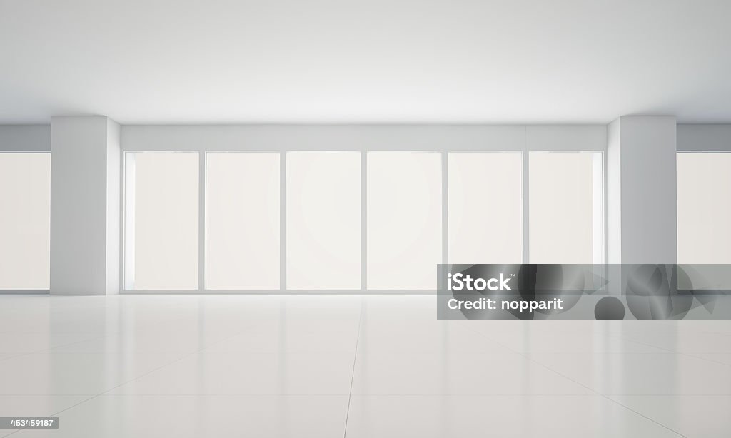 Empty Hall Windows Wide Empty Hall Clean Interior With Big Windows Stock Photo - Download ...