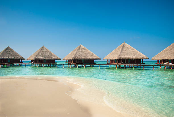 Maldives Watervillas stock photo